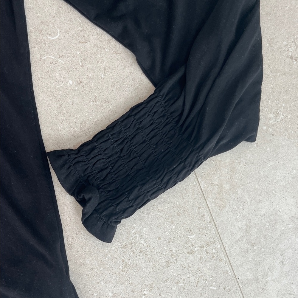 Ronen Chen Elegant Black Long Sleeve Top - Picture 3 of 6